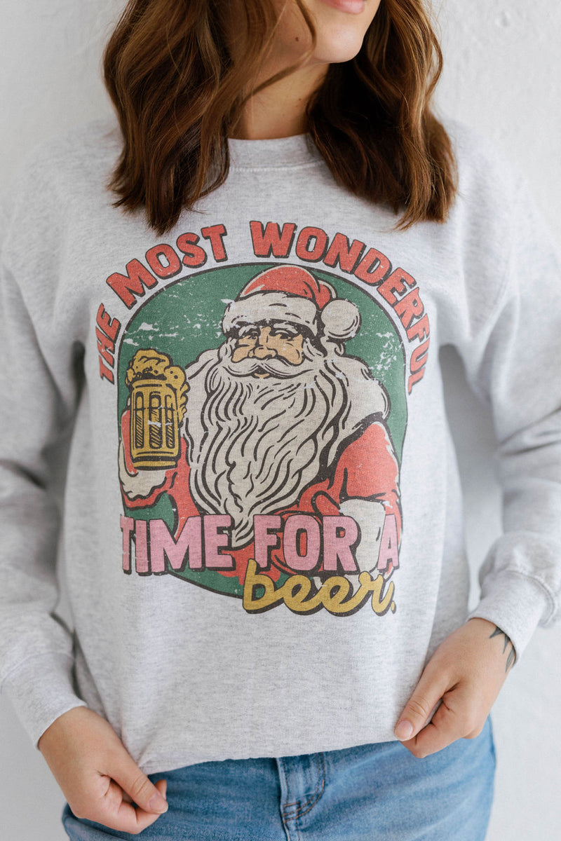 Beer Santa Sweatshirt
